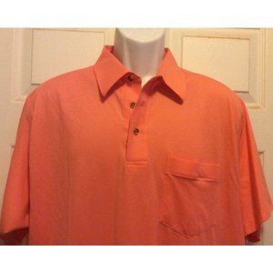 Carriage Trade polo xl salmon color with pocket